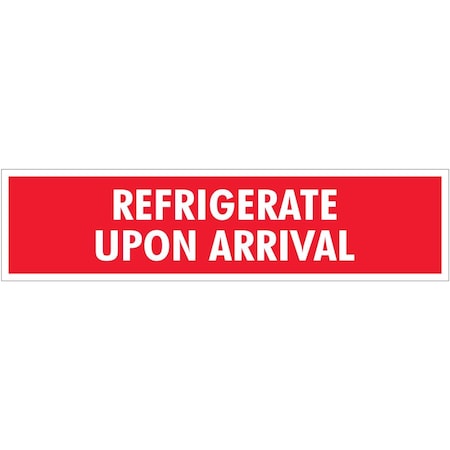 Box Partners 2 x 8 in. Refrigerate Upon Arrival Labels DL1640